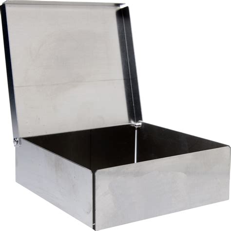 metal box with lids|metals containers with hinged lids.